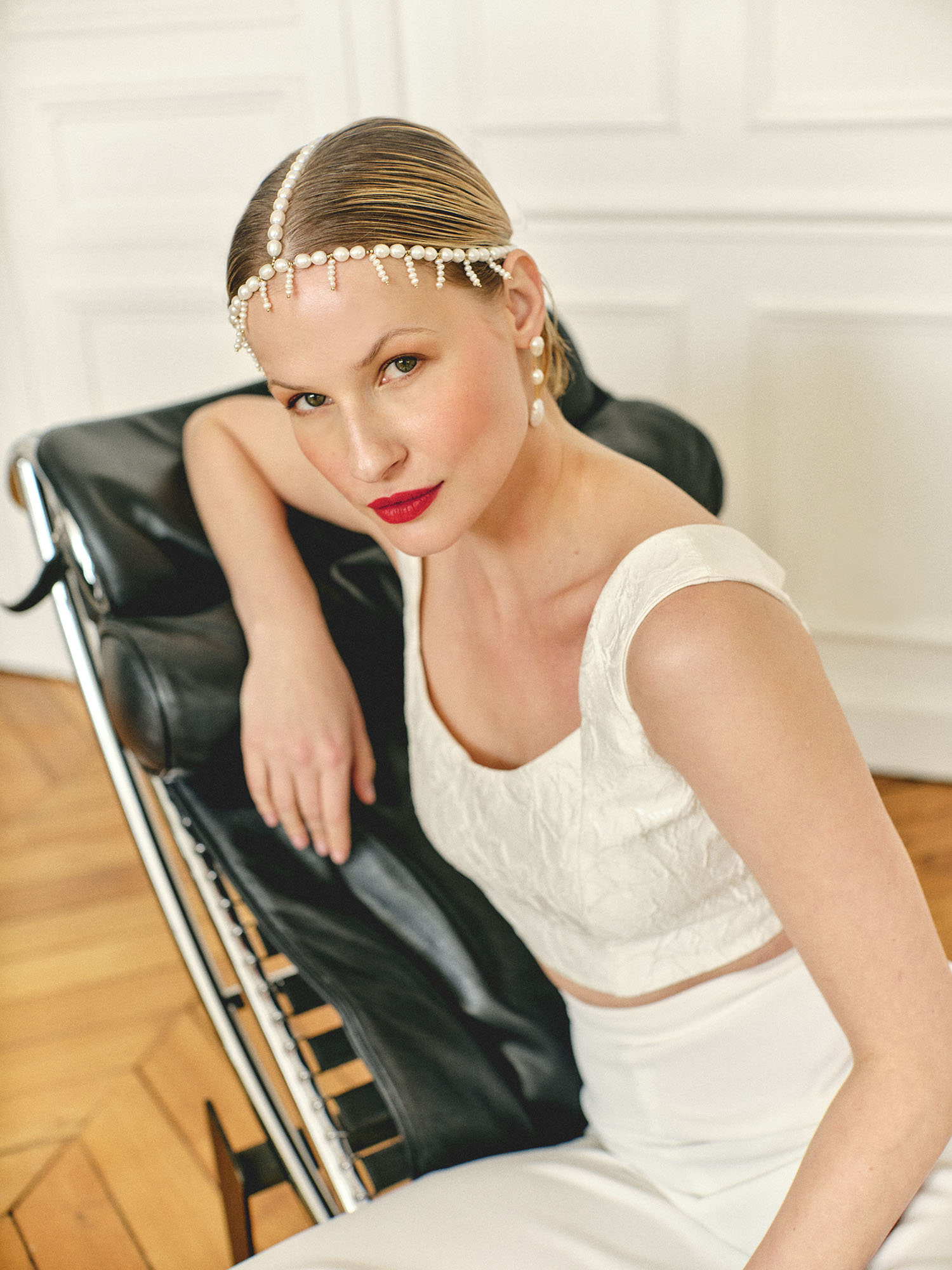 camille marguet-collection-civile-2024 - Top Rose - pantalon théodore